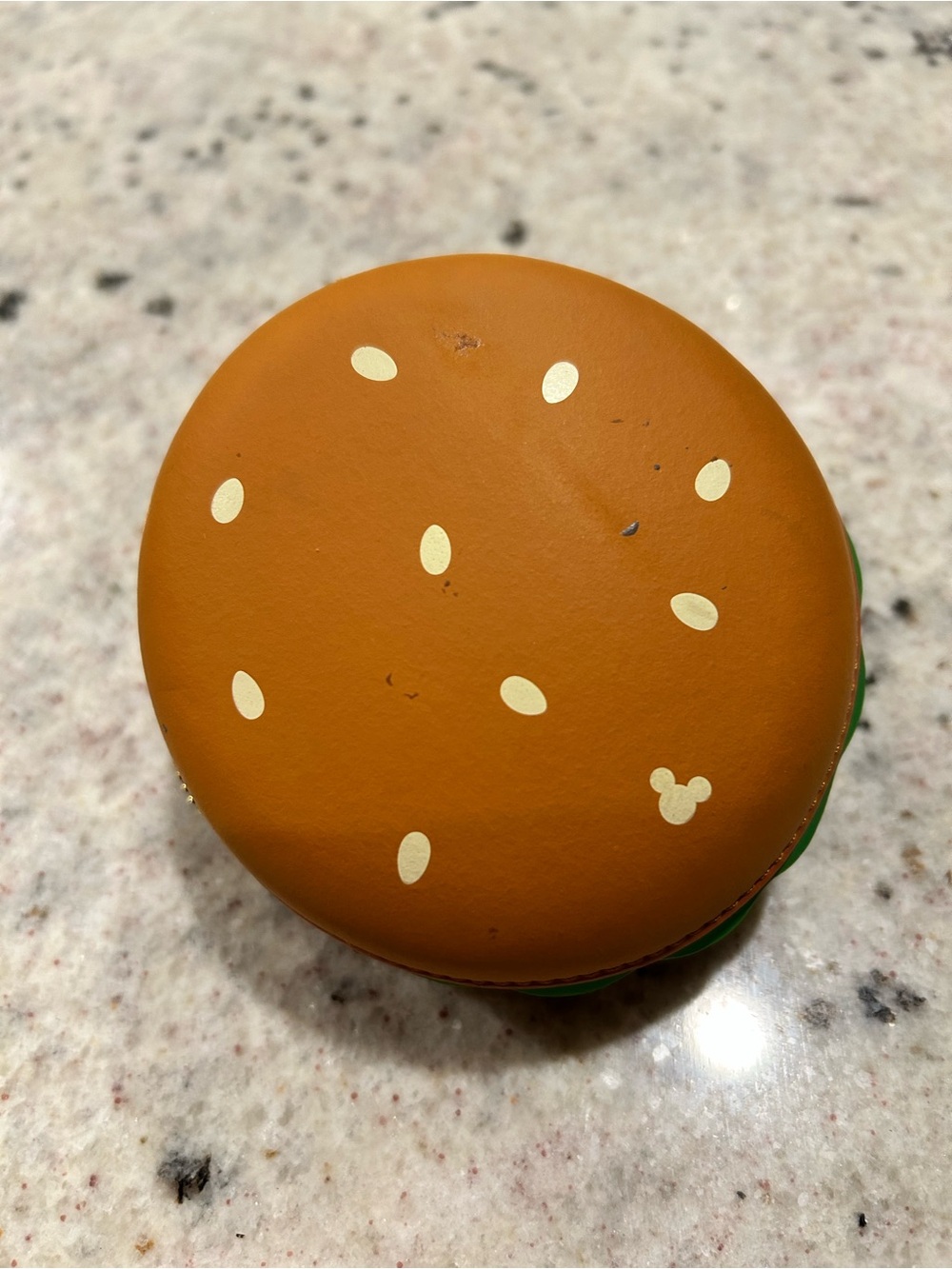 Disney Mickey Mouse Hamburger Coin Purse Keychain Bag Charm - Picture 3 of 5